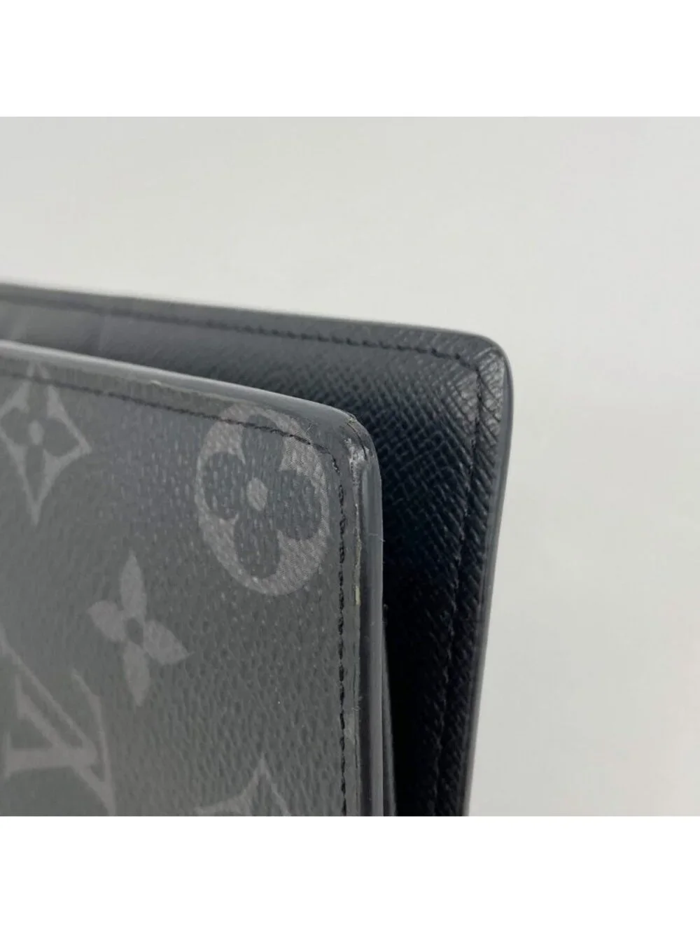Louis Vuitton Wallet Monogram Eclipse Portefeuille Brazza Black